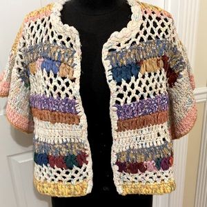 NWT Anthropologie ONE OF A KIND sweater size M/L. Crafted from silk saris!